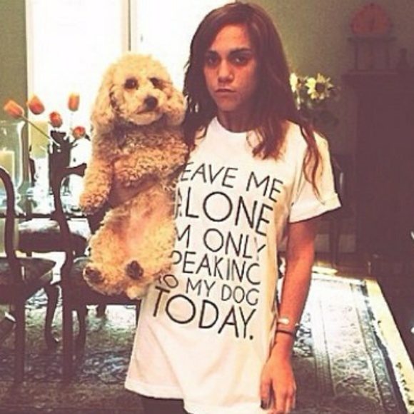 Leave Me Alone I'm Only Speaking to My Dog Tshirt - Picture 2 of 3